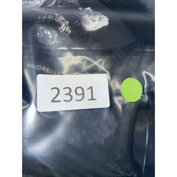 Revolve Majorelle halter Maxi dress, black lace floral slinky fairy goth size SM - Picture 14 of 14